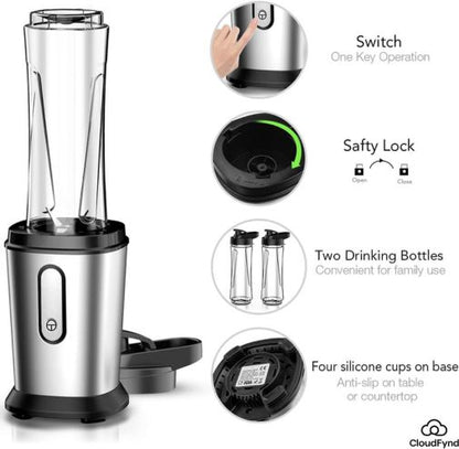 Blendify -Electric Smoothie Blender with 2 Portable 20oz Tritan Bottles